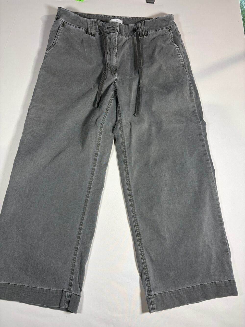 J. Jill Women's Olive Green Wide Legged Cropped Pants EUC